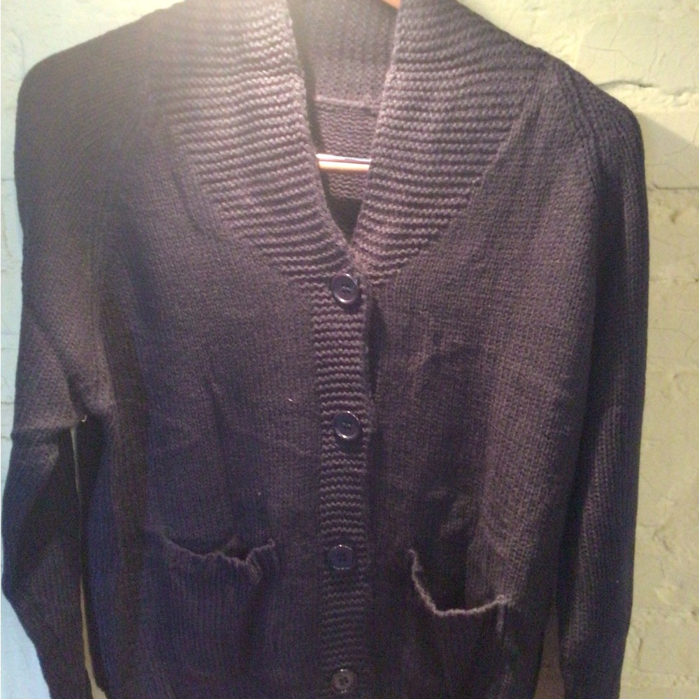 3 lEFT ! Boho Lobster Navy and White Lobster cardigan Sweater - Picture 7 of 7